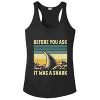 Before Your Ask It Was A Shark Funny Amputation Surgery Ladies PosiCharge Competitor Racerback Tank