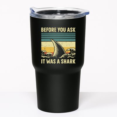 Before Your Ask It Was A Shark Funny Amputation Surgery Tumbler