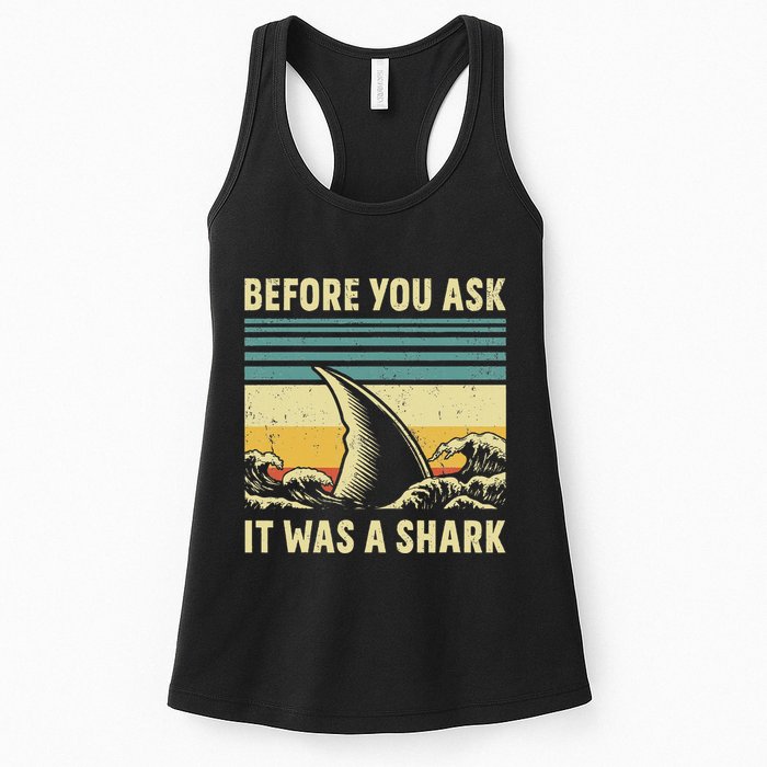 Before Your Ask It Was A Shark Funny Amputation Surgery Womens Tank Top