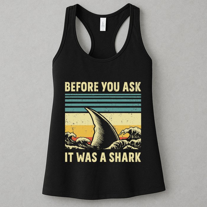 Before Your Ask It Was A Shark Funny Amputation Surgery Womens Tank Top