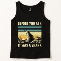 Before Your Ask It Was A Shark Funny Amputation Surgery Tank Top