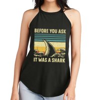 Before Your Ask It Was A Shark Funny Amputation Surgery Women's Perfect Tri Rocker Tank