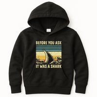 Before Your Ask It Was A Shark Funny Amputation Surgery Kids Hoodie