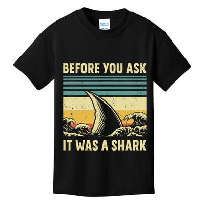 Before Your Ask It Was A Shark Funny Amputation Surgery Kids T-Shirt