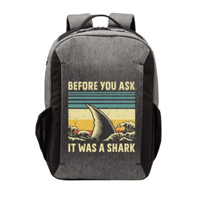 Before Your Ask It Was A Shark Funny Amputation Surgery Vector Backpack