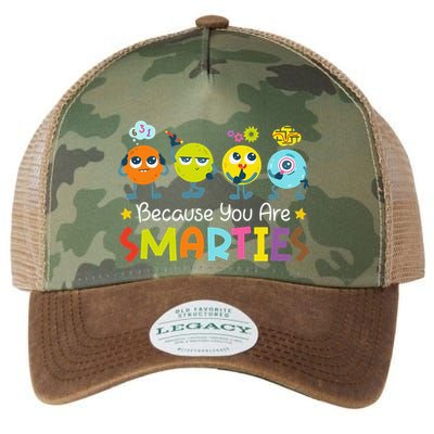 Because You Are Smarties Test Day Teacher Testing Day Exam Legacy Tie Dye Trucker Hat