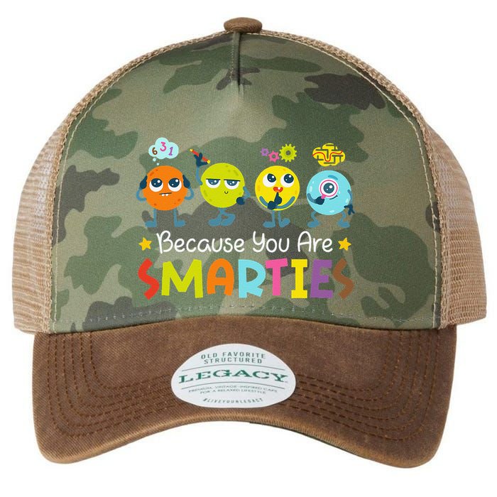 Because You Are Smarties Test Day Teacher Testing Day Exam Legacy Tie Dye Trucker Hat