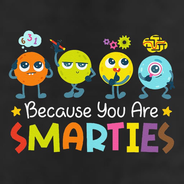 Because You Are Smarties Test Day Teacher Testing Day Exam Garment-Dyed Fleece Hoodie