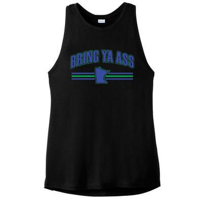 Bring Ya Ass To Minnesota Ladies PosiCharge Tri-Blend Wicking Tank