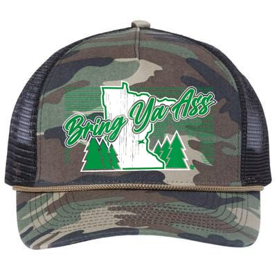 Bring Ya Ass Minnesota Basketball Retro Rope Trucker Hat Cap