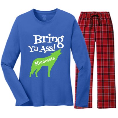 Bring Ya Ass Women's Long Sleeve Flannel Pajama Set 