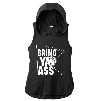 Bring Ya Ass Ladies PosiCharge Tri-Blend Wicking Draft Hoodie Tank