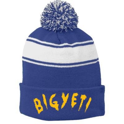 Big Yeti Stripe Pom Pom Beanie