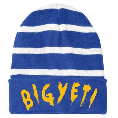 Big Yeti Striped Beanie with Solid Band