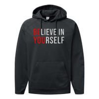 BE YOU Believe In Yourself Positive Quote Affirmation Performance Fleece Hoodie