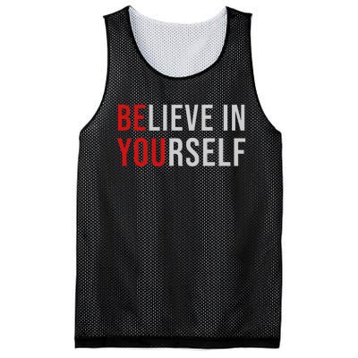 BE YOU Believe In Yourself Positive Quote Affirmation Mesh Reversible Basketball Jersey Tank