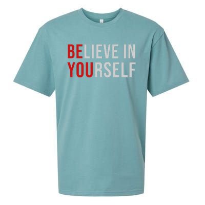 BE YOU Believe In Yourself Positive Quote Affirmation Sueded Cloud Jersey T-Shirt