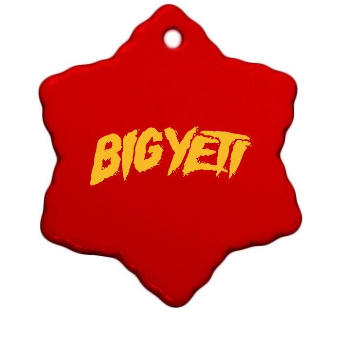 Big Yeti Ceramic Star Ornament