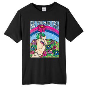 Be You Be Free Bisexual Pride Tall Fusion ChromaSoft Performance T-Shirt