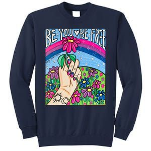 Be You Be Free Bisexual Pride Tall Sweatshirt