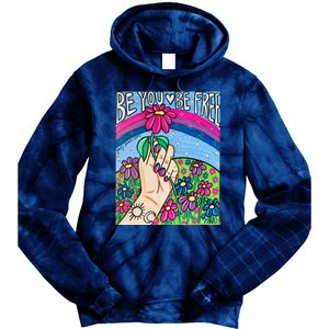 Be You Be Free Bisexual Pride Tie Dye Hoodie