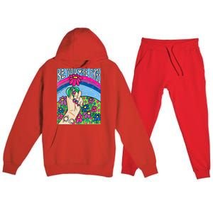 Be You Be Free Bisexual Pride Premium Hooded Sweatsuit Set