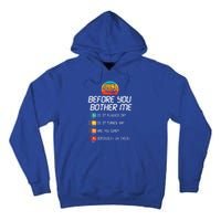 Before You Bother Me Funny Tech Support Gift Techies Day Gift Tall Hoodie