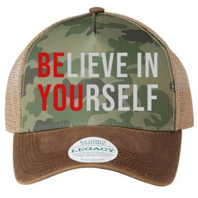 Be You Believe In Yourself Positive Quote Affirmation Legacy Tie Dye Trucker Hat