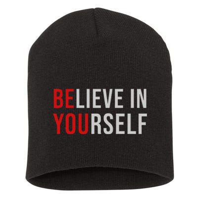 Be You Believe In Yourself Positive Quote Affirmation Short Acrylic Beanie