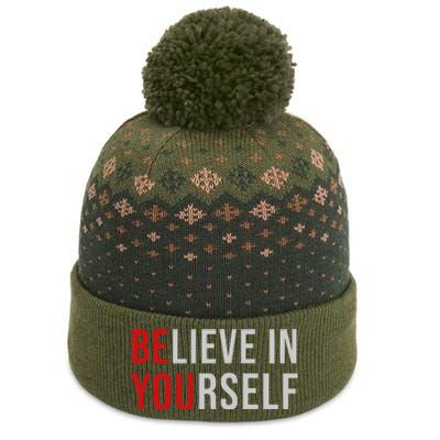 Be You Believe In Yourself Positive Quote Affirmation The Baniff Cuffed Pom Beanie