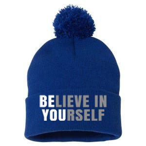 Be You Believe In Yours Positive Message Quotes Sayings Great Gift Pom Pom 12in Knit Beanie