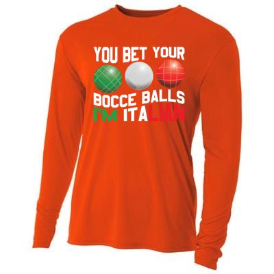 Bet Your Bocce Ball Gift Cooling Performance Long Sleeve Crew