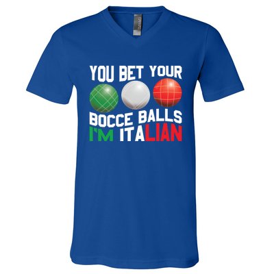 Bet Your Bocce Ball Gift V-Neck T-Shirt