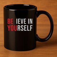 Be You Believe In Yourself Positive Quote Affirmation 11oz C Handle Ceramic Mug