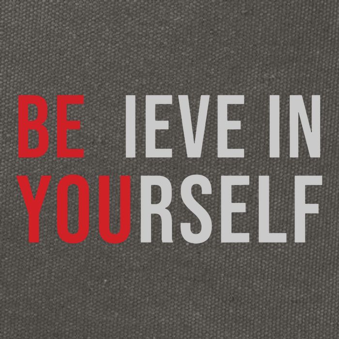 Be You Believe In Yourself Positive Quote Affirmation Cotton Canvas Backpack