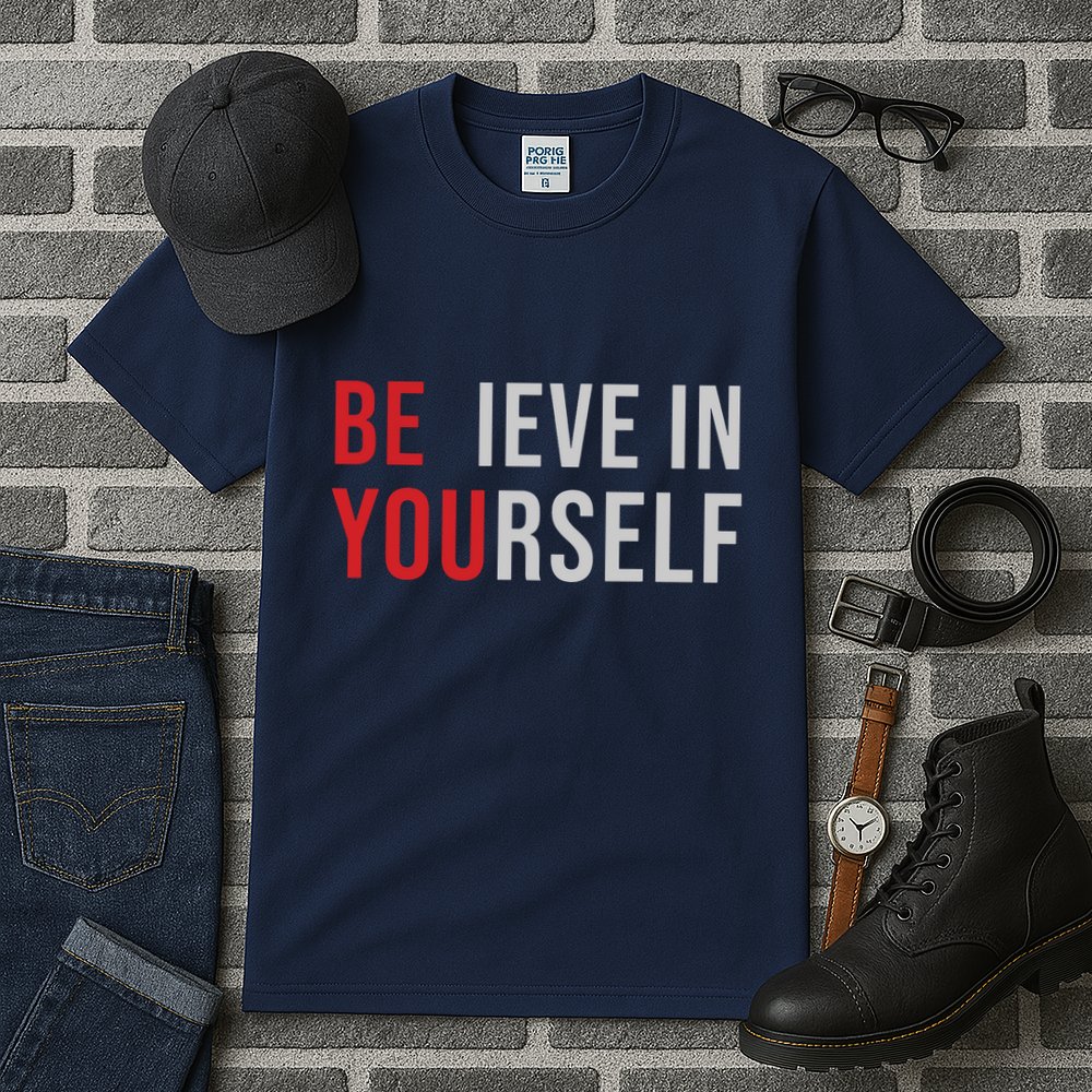 Be You Believe In Yourself Positive Quote Affirmation Tall T-Shirt