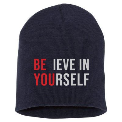 Be You Believe In Yourself Positive Quote Affirmation Short Acrylic Beanie
