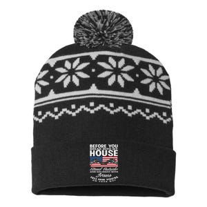 Before You Break Into My House Jesus Weapon Gun Owner USA-Made Snowflake Beanie