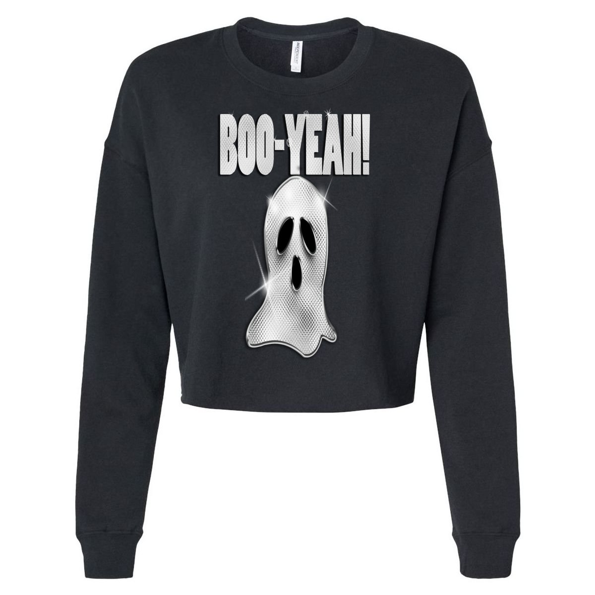Boo Yeah Bling Gift Cropped Pullover Crew
