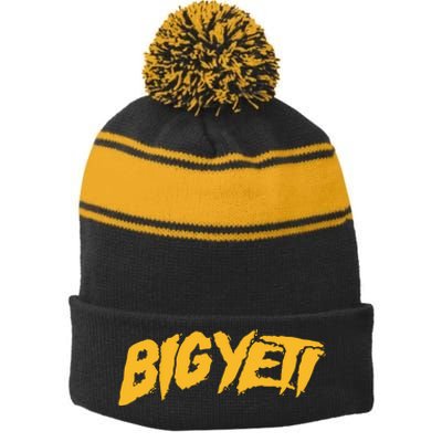 Big Yeti Stripe Pom Pom Beanie