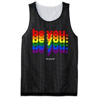 Be You Be Proud LGBTQ Pride Rainbow Lesbian Gay LGBT Ally Mesh Reversible Basketball Jersey Tank