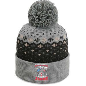 Before You Break Into My House Jesus & US Flag With Guns The Baniff Cuffed Pom Beanie