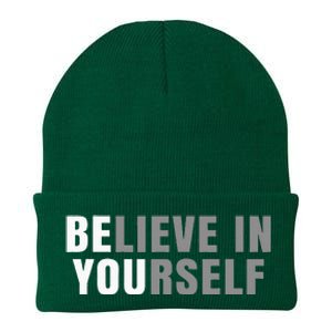 Be You Believe In Yourself Positive Message Quotes Sayings Knit Cap Winter Beanie