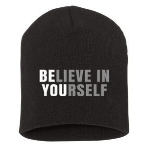 Be You Believe In Yourself Positive Message Quotes Sayings Short Acrylic Beanie