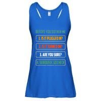 Before You Bother Me Funny Tech Support Checklist Gift Ladies Essential Flowy Tank