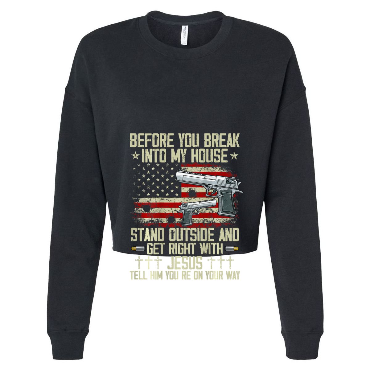 Before You Break Into My House Jesus Gun Rights On Back Vector Backpack
