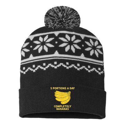 Banana Yellow Bunch Bananas Fruit Lover USA-Made Snowflake Beanie