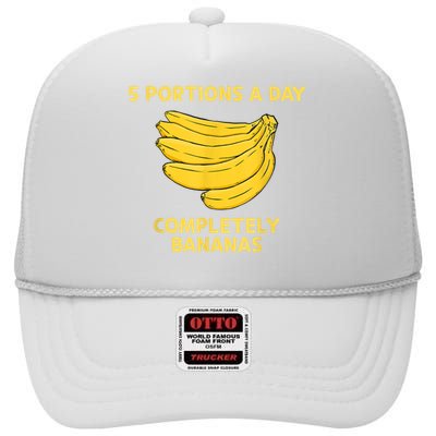 Banana Yellow Bunch Bananas Fruit Lover High Crown Mesh Back Trucker Hat