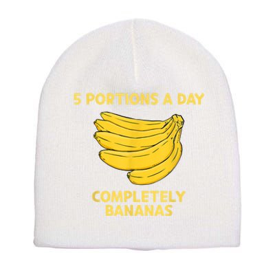 Banana Yellow Bunch Bananas Fruit Lover Short Acrylic Beanie