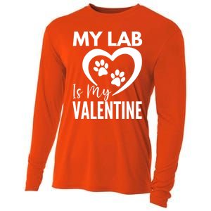 Black Yellow Chocolate Lab Is My Valentine's Day Labrador Cool Gift Cooling Performance Long Sleeve Crew